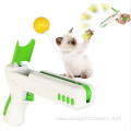 New design plastic cat interactive airy feather bell